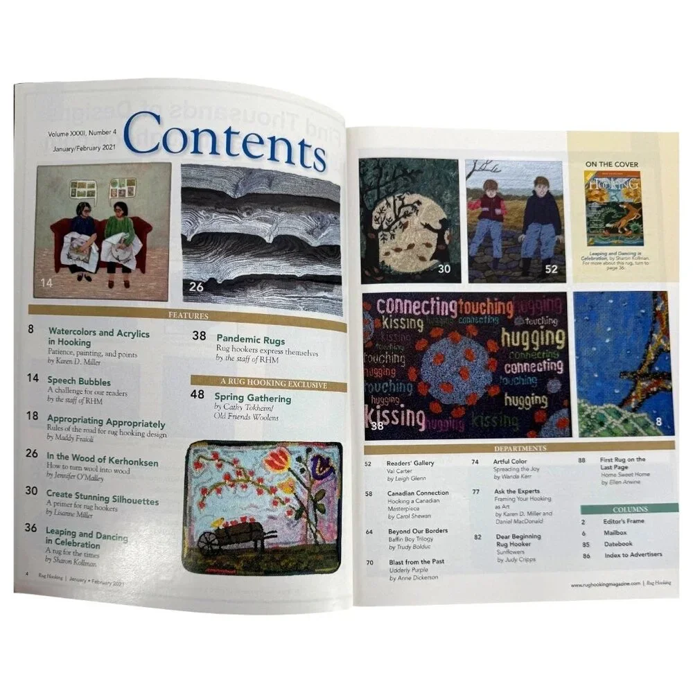 Rug Hooking Magazine January /‎ February 2021 Issue Has PullOut Pattern